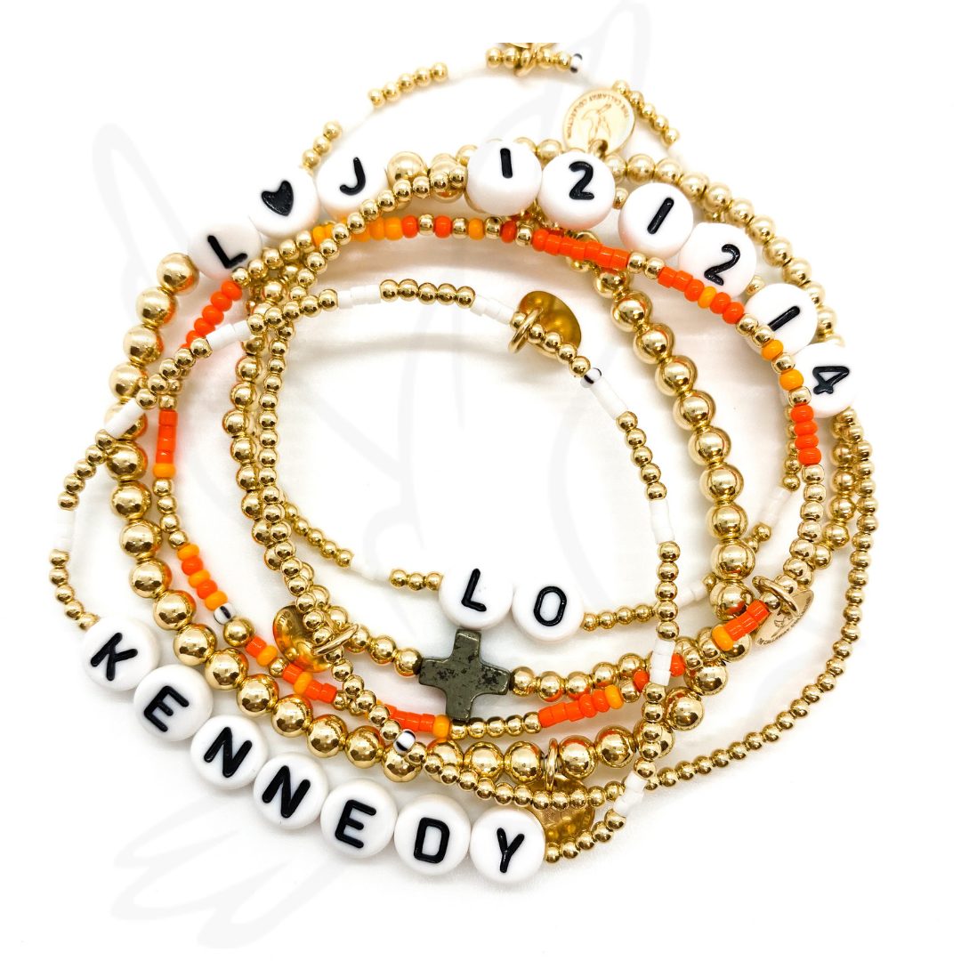 BRACELET | SHADES OF ORANGE AWARENESS STACKER (GOLD-FILLED OR STERLING SILVER)