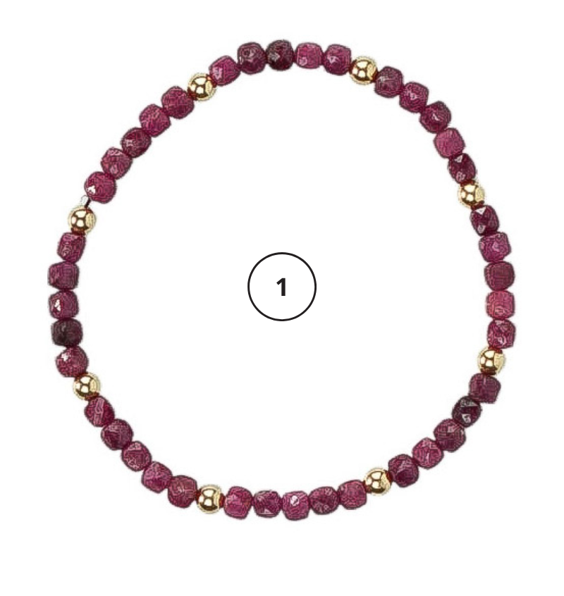 Gemstone Glow Bracelet | Individually Sold | Colorful Semi-Precious Stackable