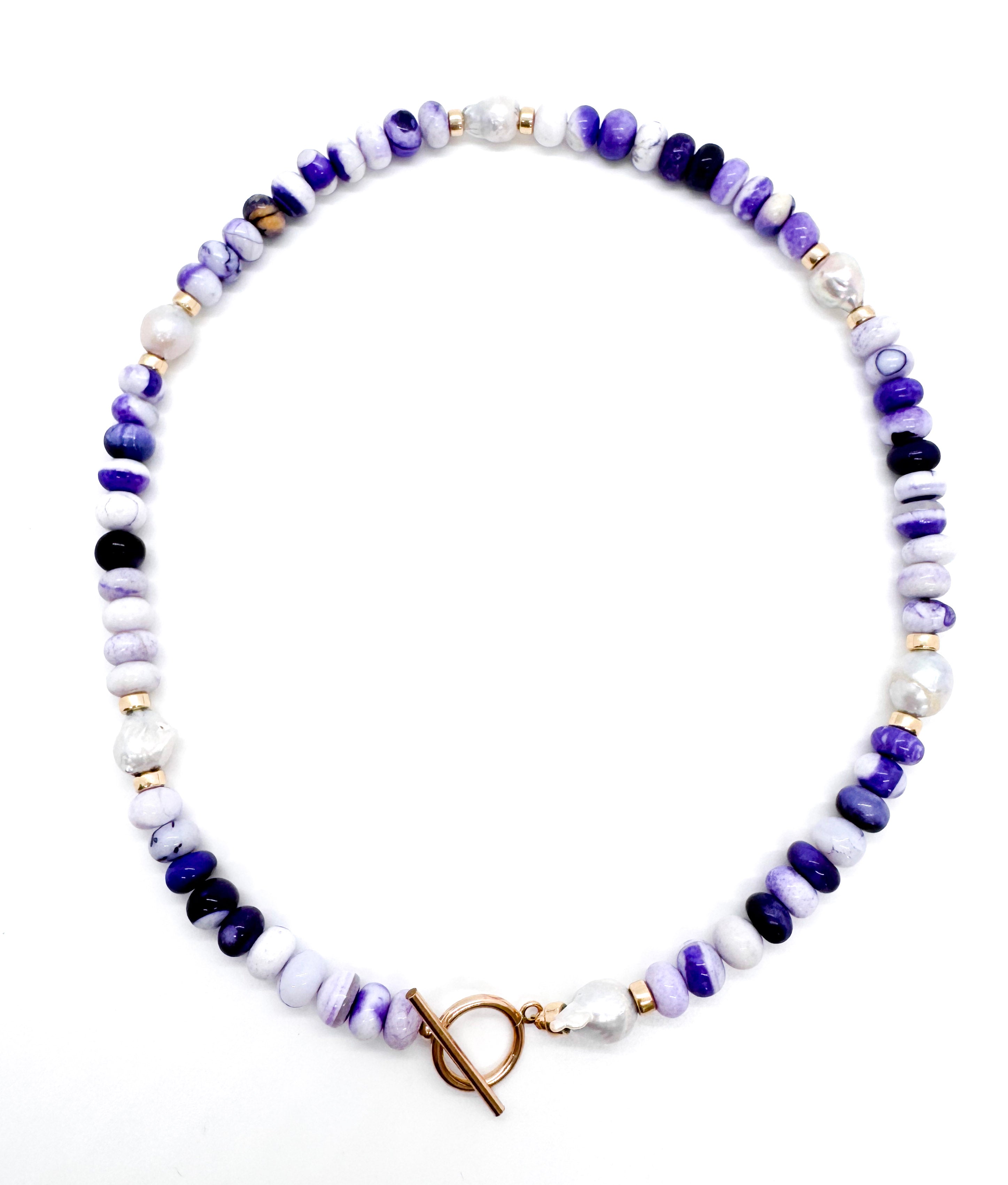 Lavender Horizon | One Of A Kind Purple Opal & Pearl Necklace