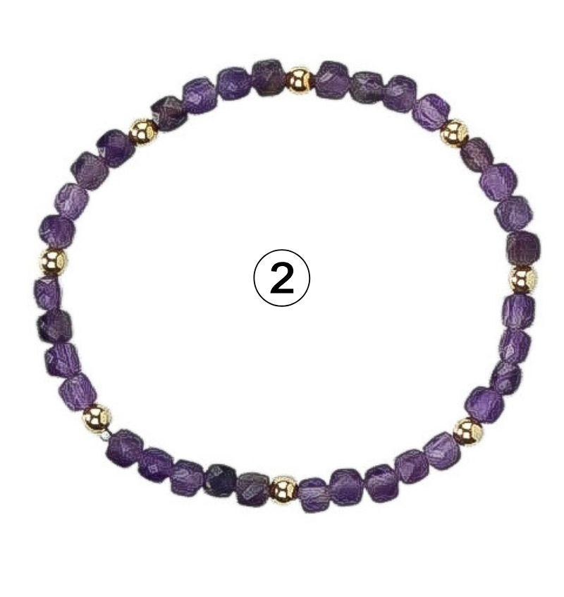 Gemstone Glow Bracelet | Individually Sold | Colorful Semi-Precious Stackable