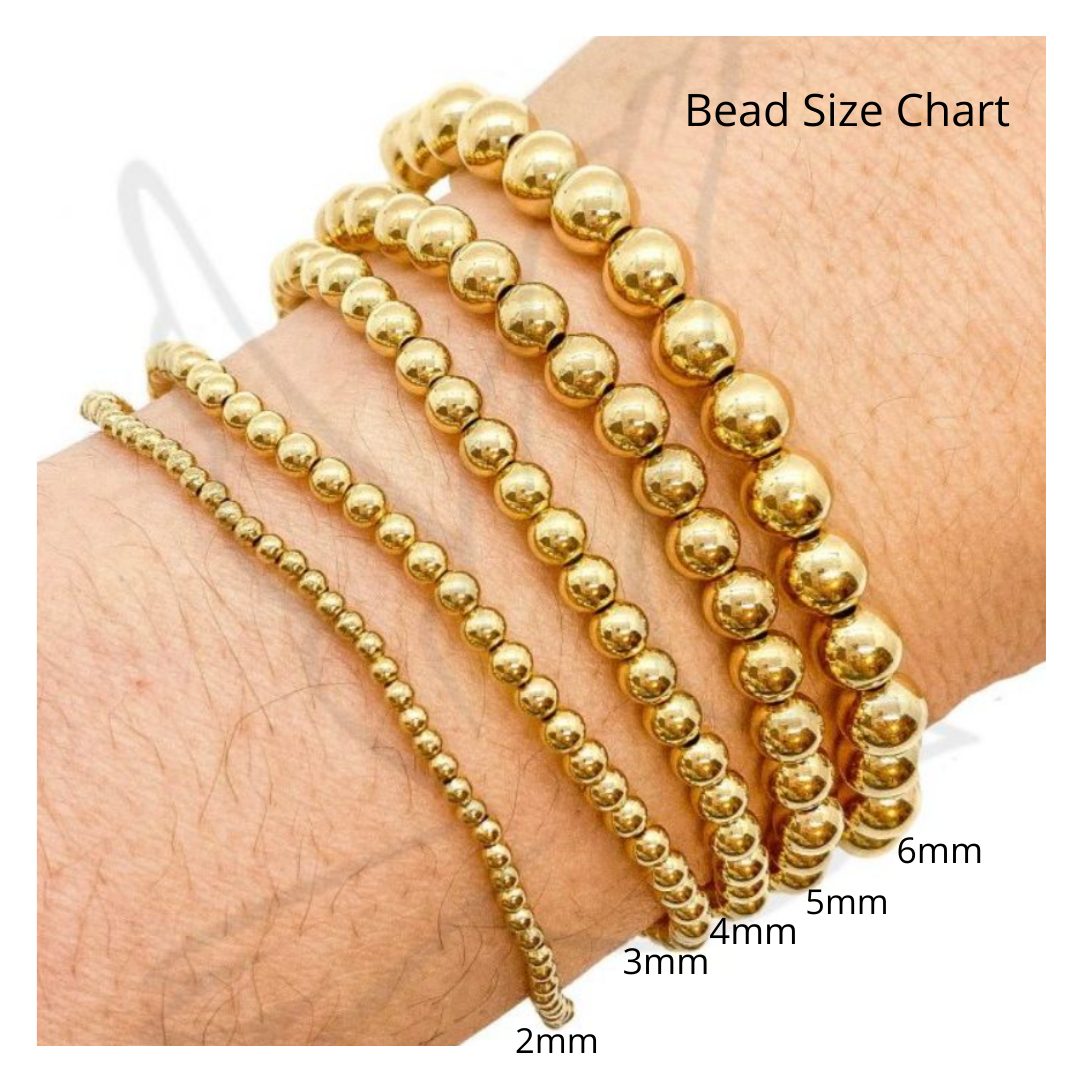Custom Letter Bead Bracelet | Circle Wrist Reminder in Gold-Filled or Sterling Silver