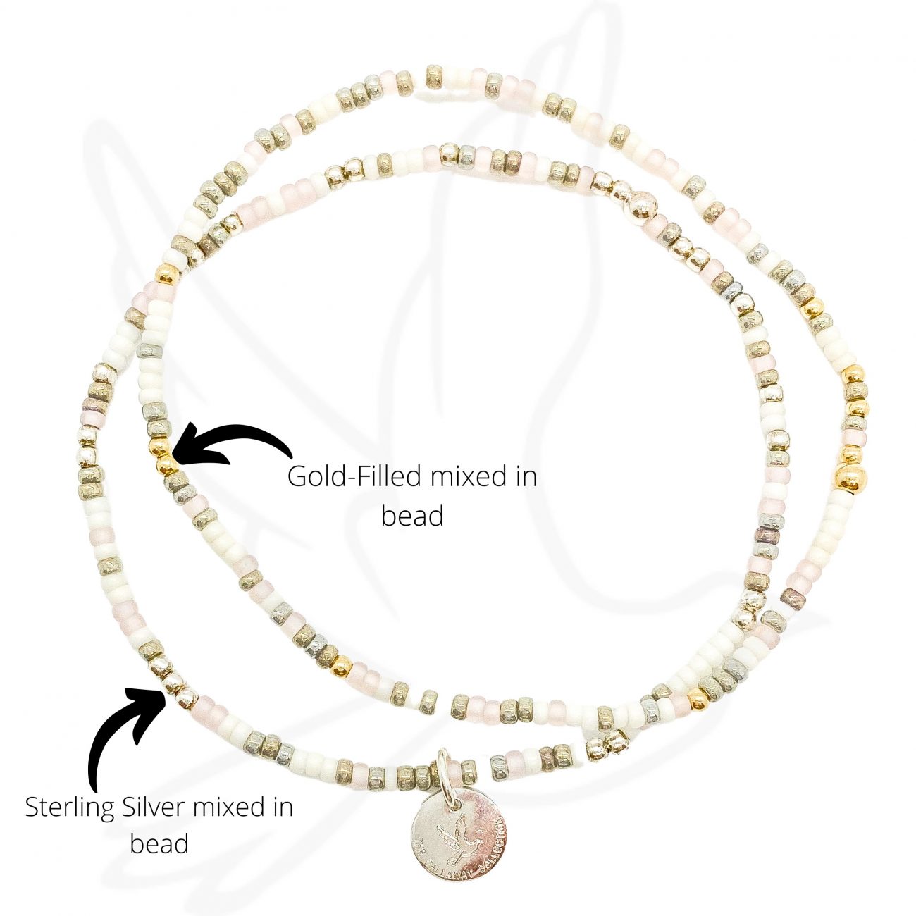 BRACELET | IT’S A GIRL PINK BABY SHOWER GIFT (GOLD-FILLED OR STERLING SILVER)