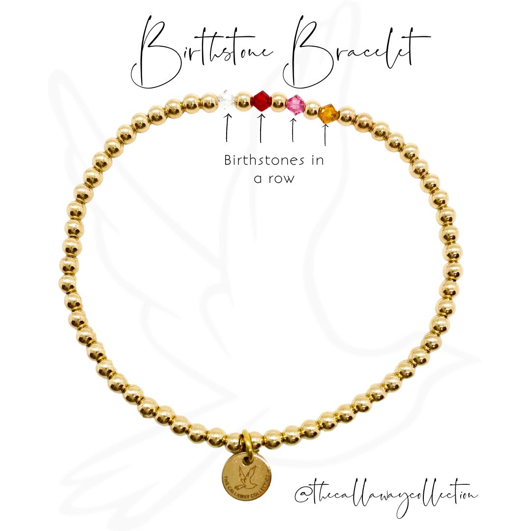 BRACELET | CUSTOM BIRTHSTONE BRACELET WITH MODERN STONES (GOLD-FILLED OR STERLING SILVER)