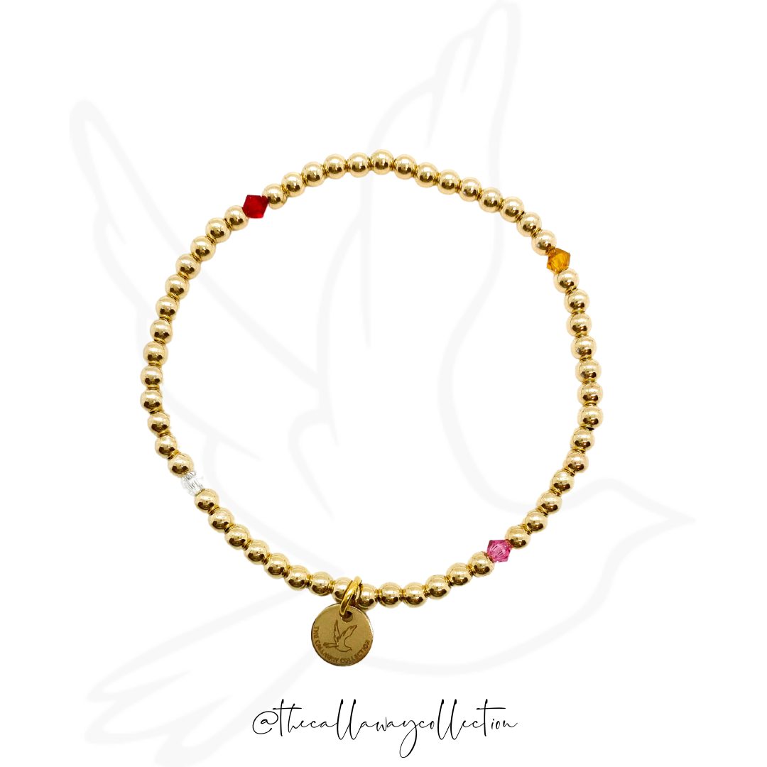 BRACELET | CUSTOM BIRTHSTONE BRACELET WITH MODERN STONES (GOLD-FILLED OR STERLING SILVER)