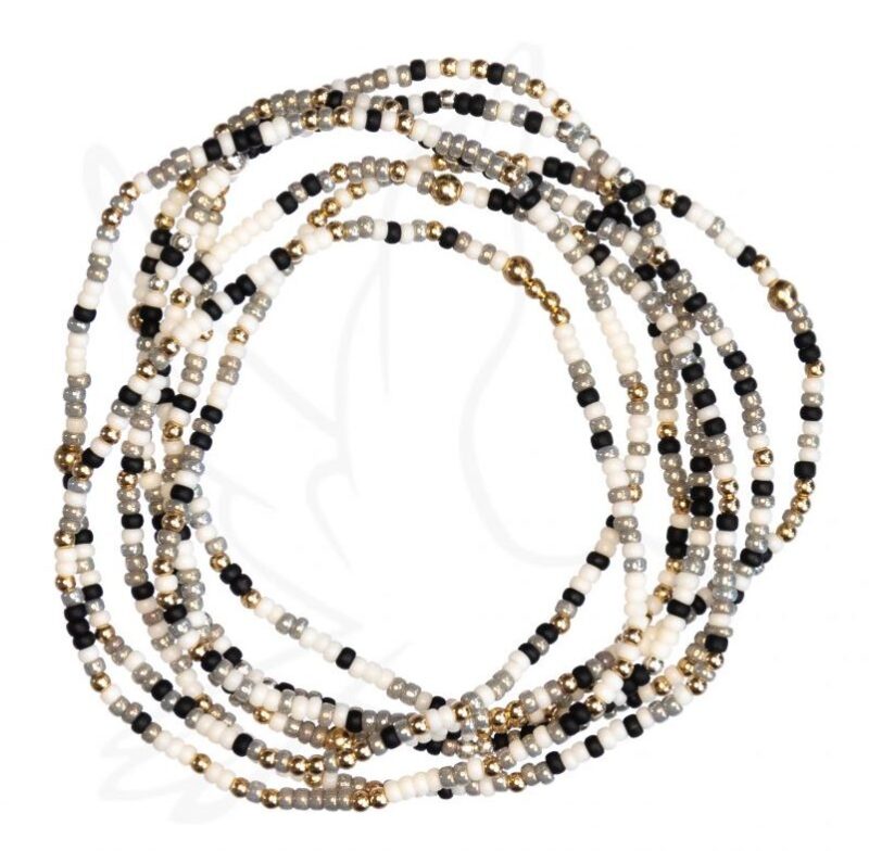 BRACELET | Black & White Vibes Stackable Bracelet