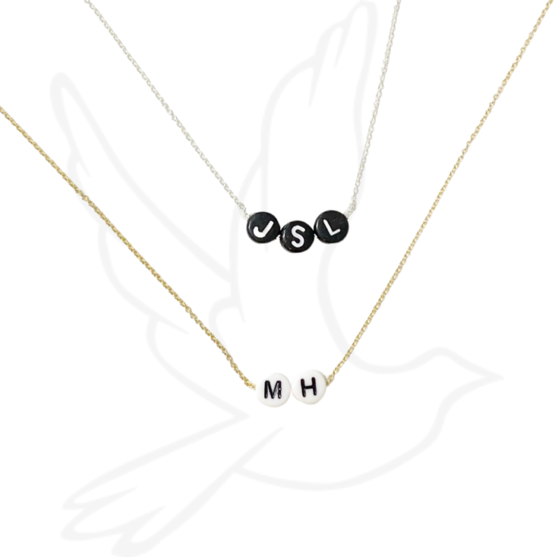 NECKLACE | CUSTOM LETTER BEAD NECK REMINDER – Personalized Gift for Moms, Grads, Weddings & More