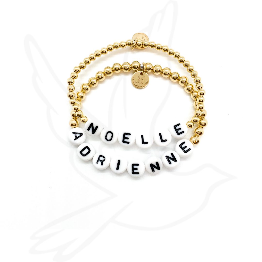 Custom Letter Bead Bracelet | Circle Wrist Reminder in Gold-Filled or Sterling Silver