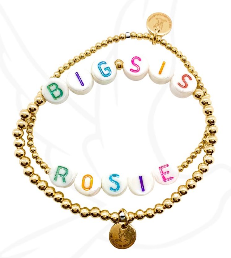 Custom Letter Bead Bracelet | Circle Wrist Reminder in Gold-Filled or Sterling Silver