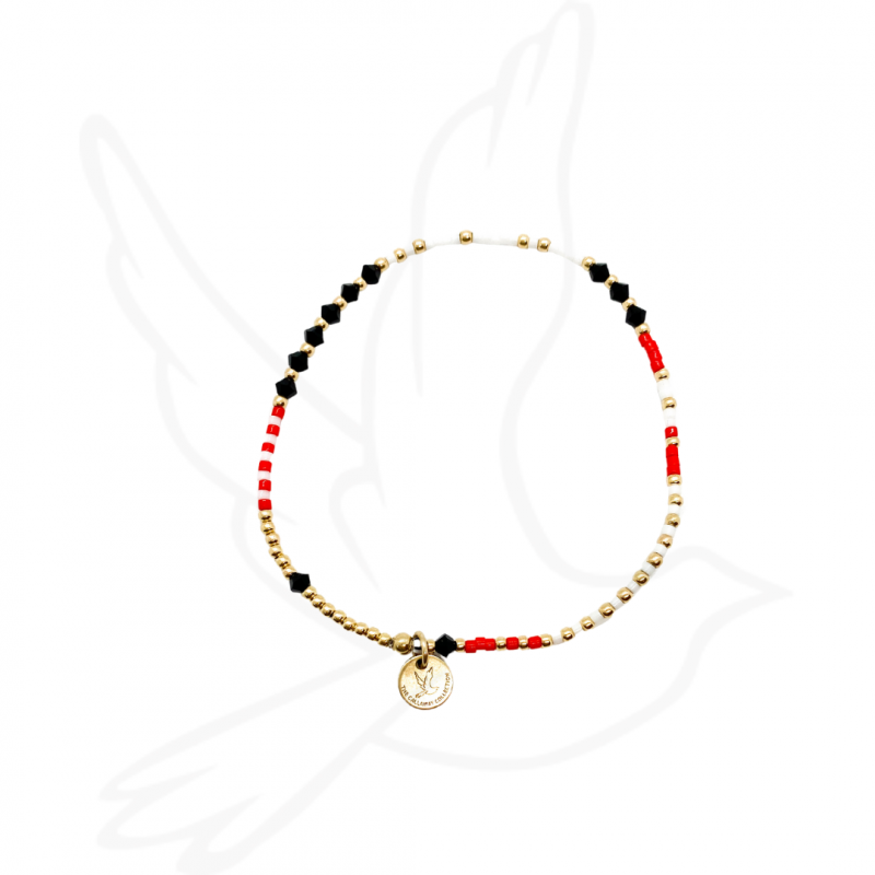 Glory Days Bracelet – Custom Red & Black Stack in Gold or Silver