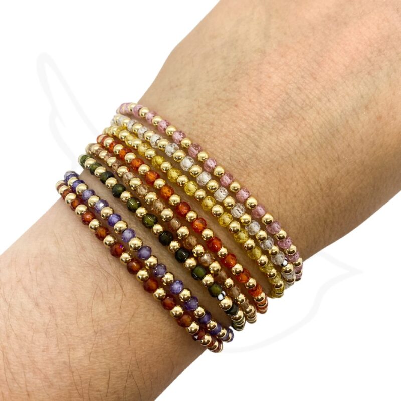 Glam Pattern Bracelet β Multicolor Crystal Stack (Sold Individually)