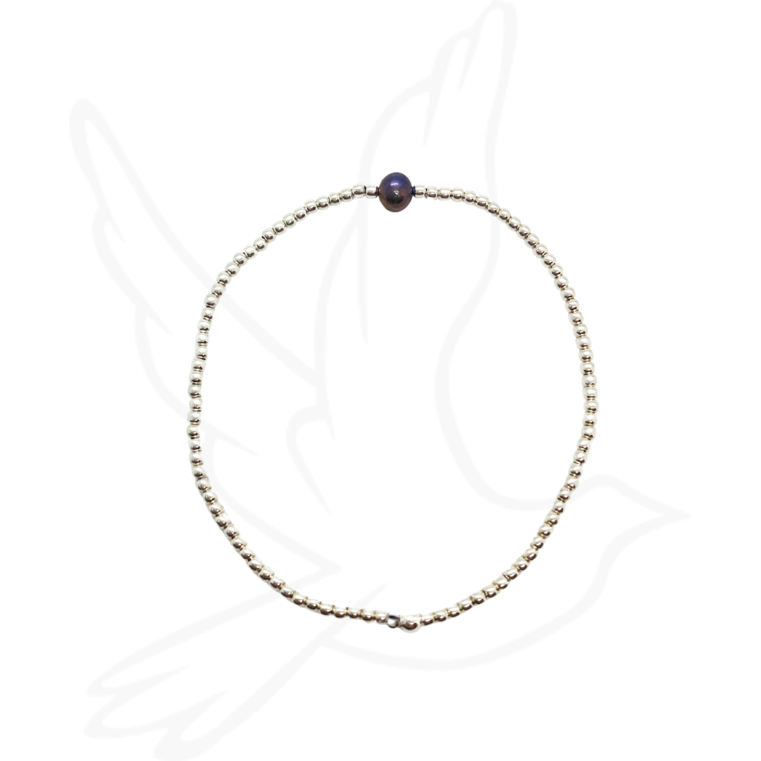 Tiny Very Pearly Bracelet – Delicate Freshwater Pearl Stack (Gold or Silver)