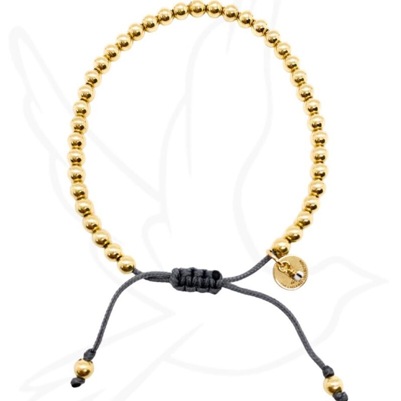 The Myriam Milestone Bracelet – Custom Beaded Cord Bracelet (gold-filled or sterling silver)