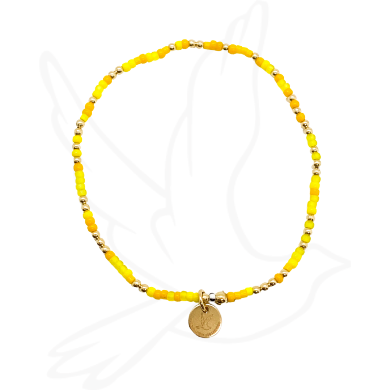 Shades of Yellow – Yellow Ribbon Awareness Bracelet