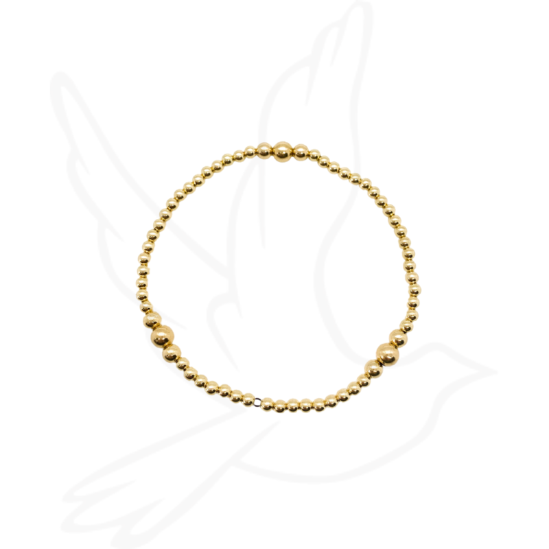 The Anna | Graduated Beaded Bracelet in Gold-Filled or Sterling Silver