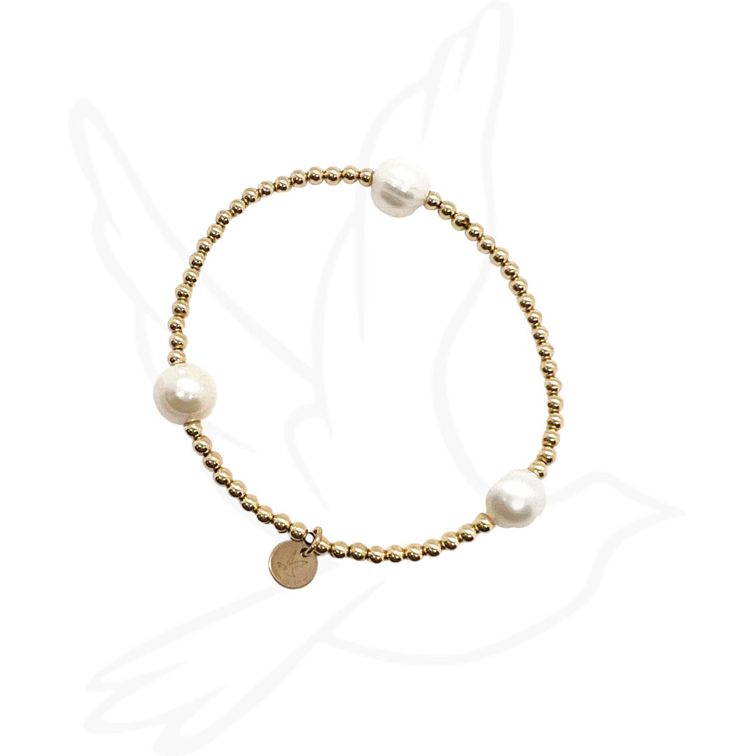 Very Pearly Bracelet | Gold-Filled or Sterling Silver with Freshwater Pearls
