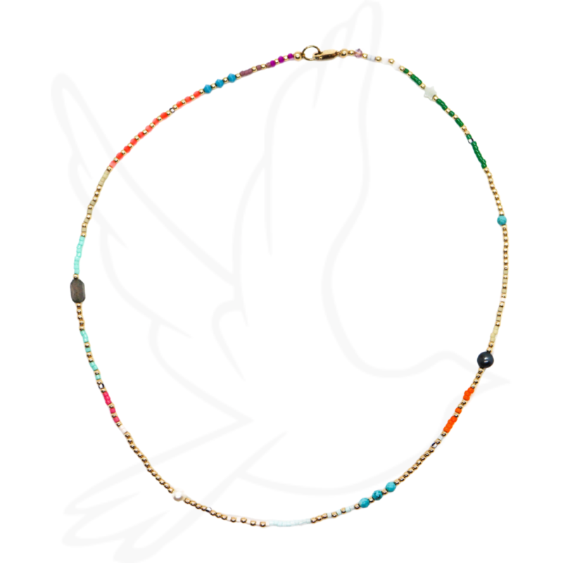 The Little Things Necklace – Pastel + Neon Beaded Star Bead