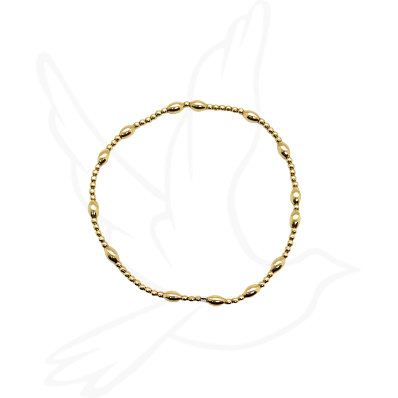 The Stormii Bracelet | Gold Oval Bead Conversation Starter