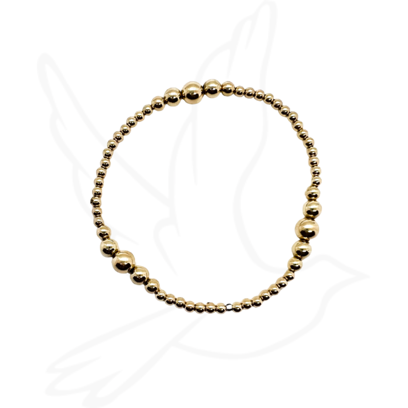 The Courtney Bracelet | Graduated Gold or Silver Beads