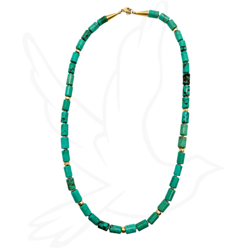 The Kristin | One-of-a-Kind Turquoise Tube Bead Necklace