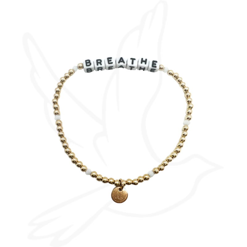 Breathe Bracelet | Gold-Filled or Sterling Silver Mindfulness Stack