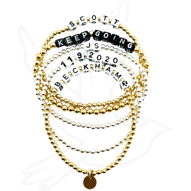 Custom Block Letter Bracelet | Personalized Name, Date, or Word