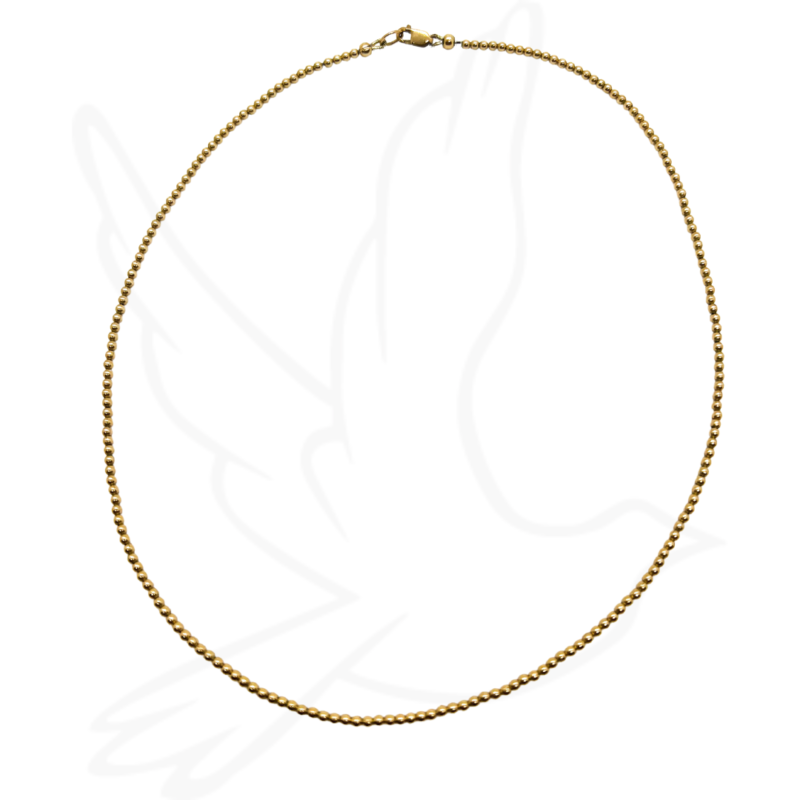 Just the Beads – 2mm Gold-Filled or Sterling Silver Minimalist Necklace