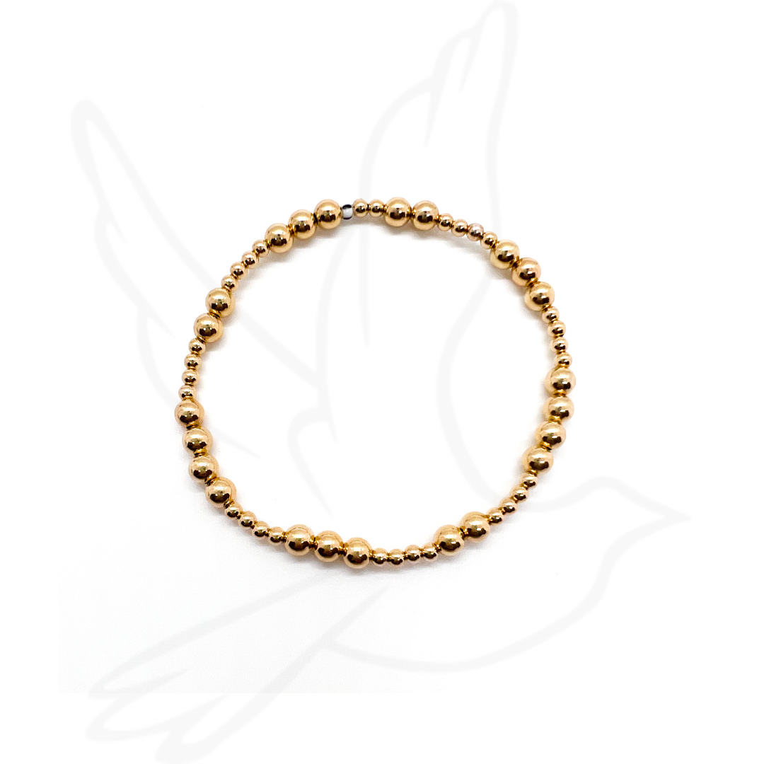 All Mixed Up Bracelet | Luxe Mixed Metal Bead Stack for Everyday Style