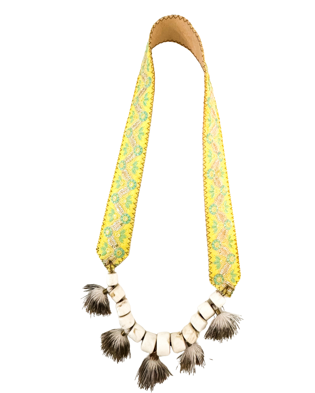One Of a Kind | Cowhide & Tassel Statement Necklace