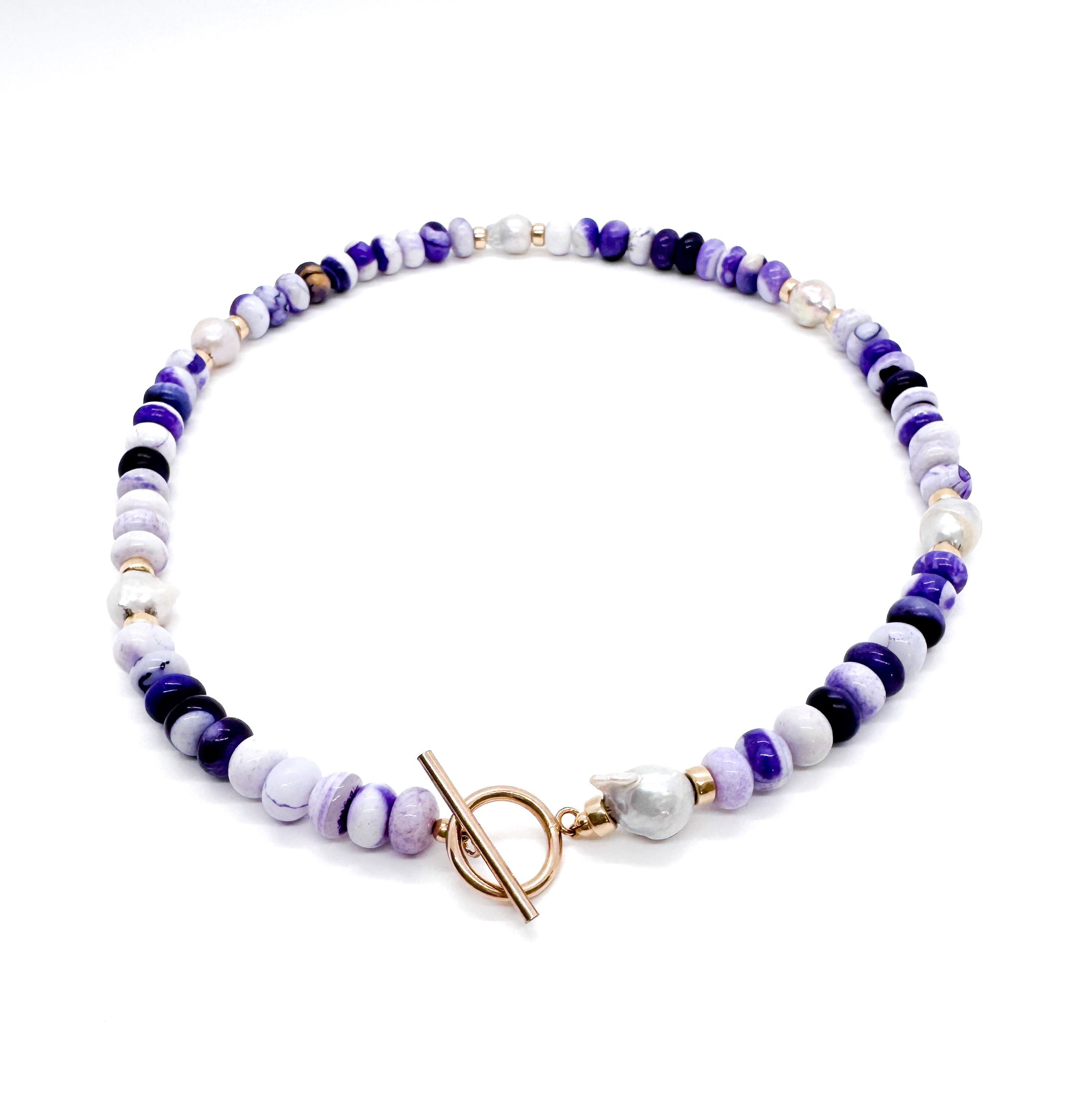 Lavender Horizon | One Of A Kind Purple Opal & Pearl Necklace
