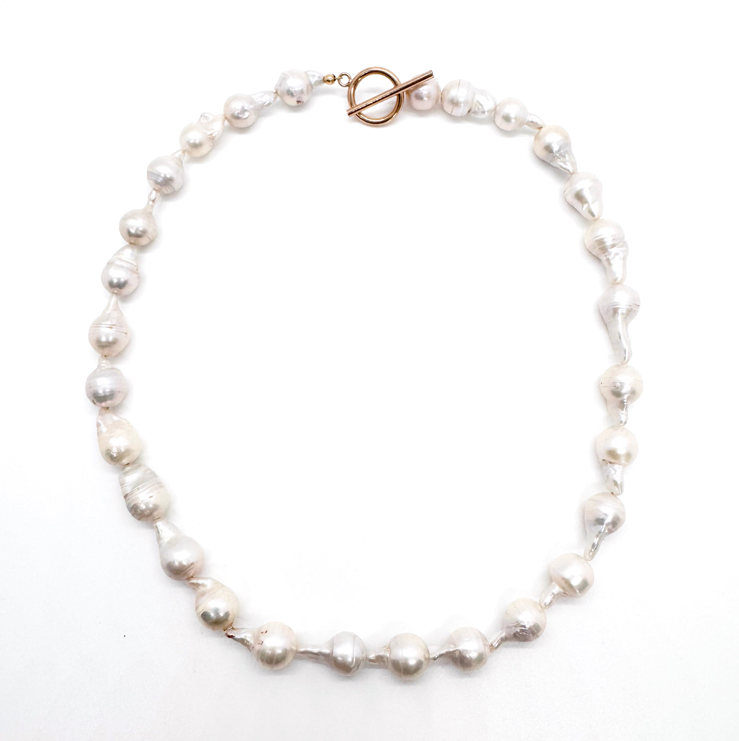 Baroque Pearl Toggle Necklace | Gold Filled Clasp