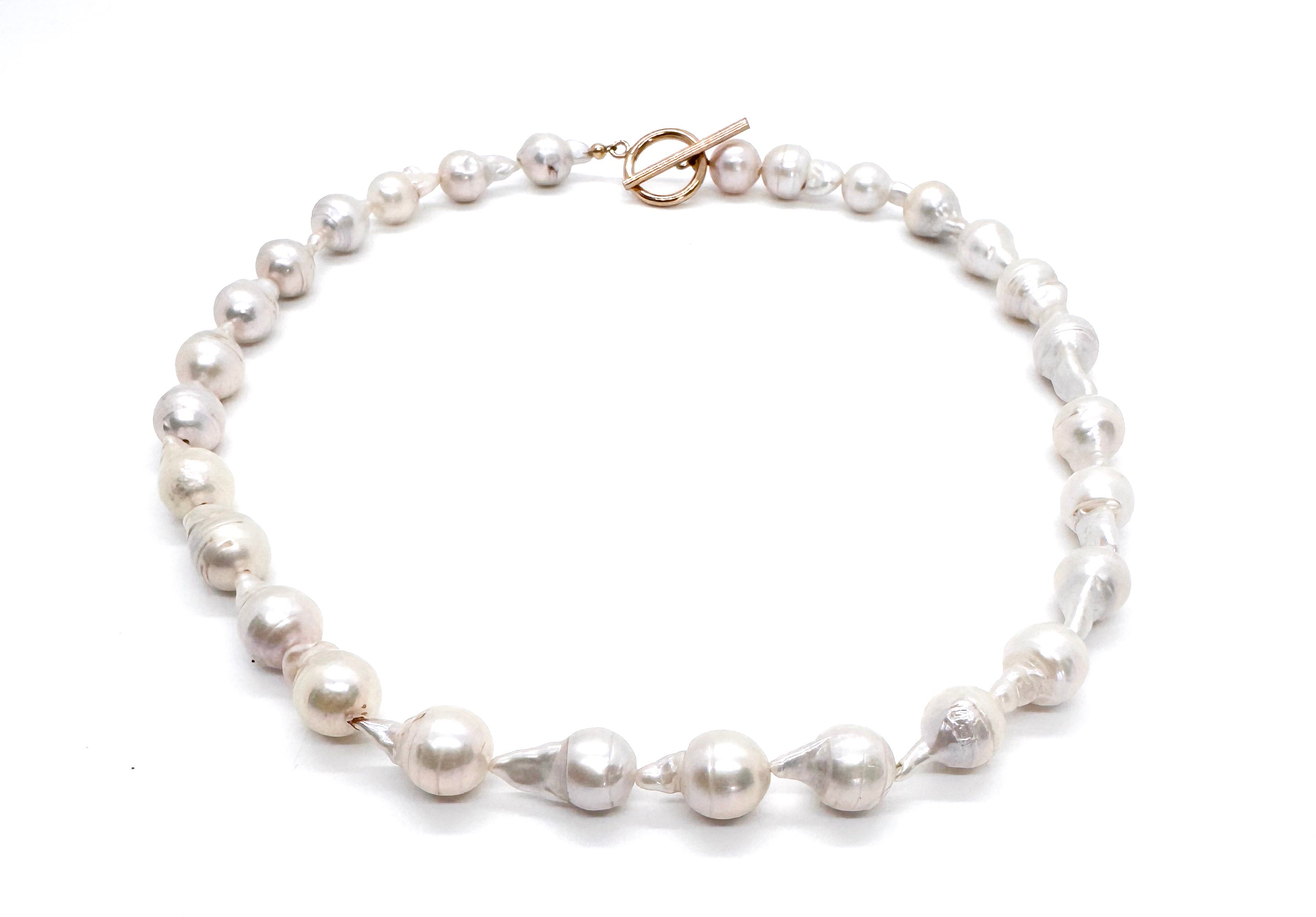 Baroque Pearl Toggle Necklace | Gold Filled Clasp